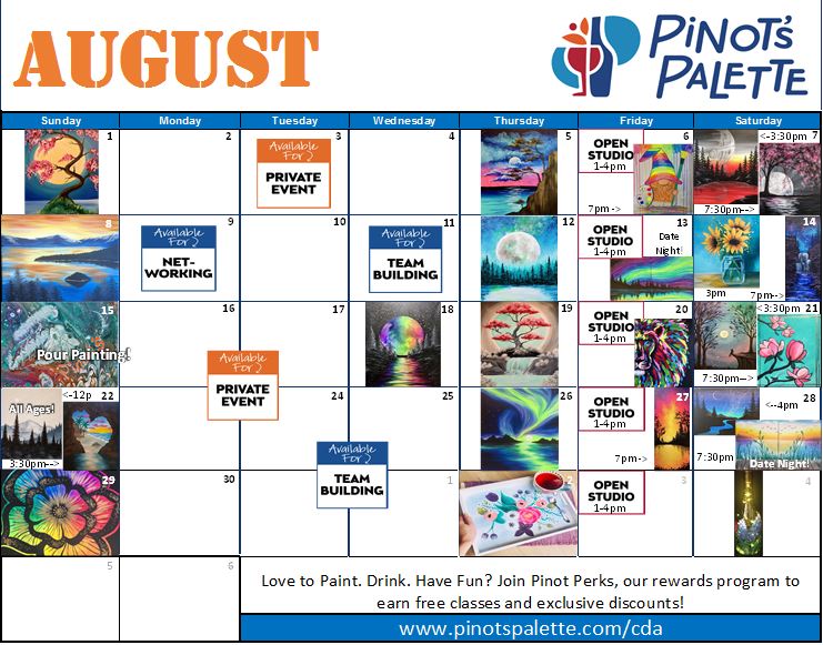New August Calendar Out!